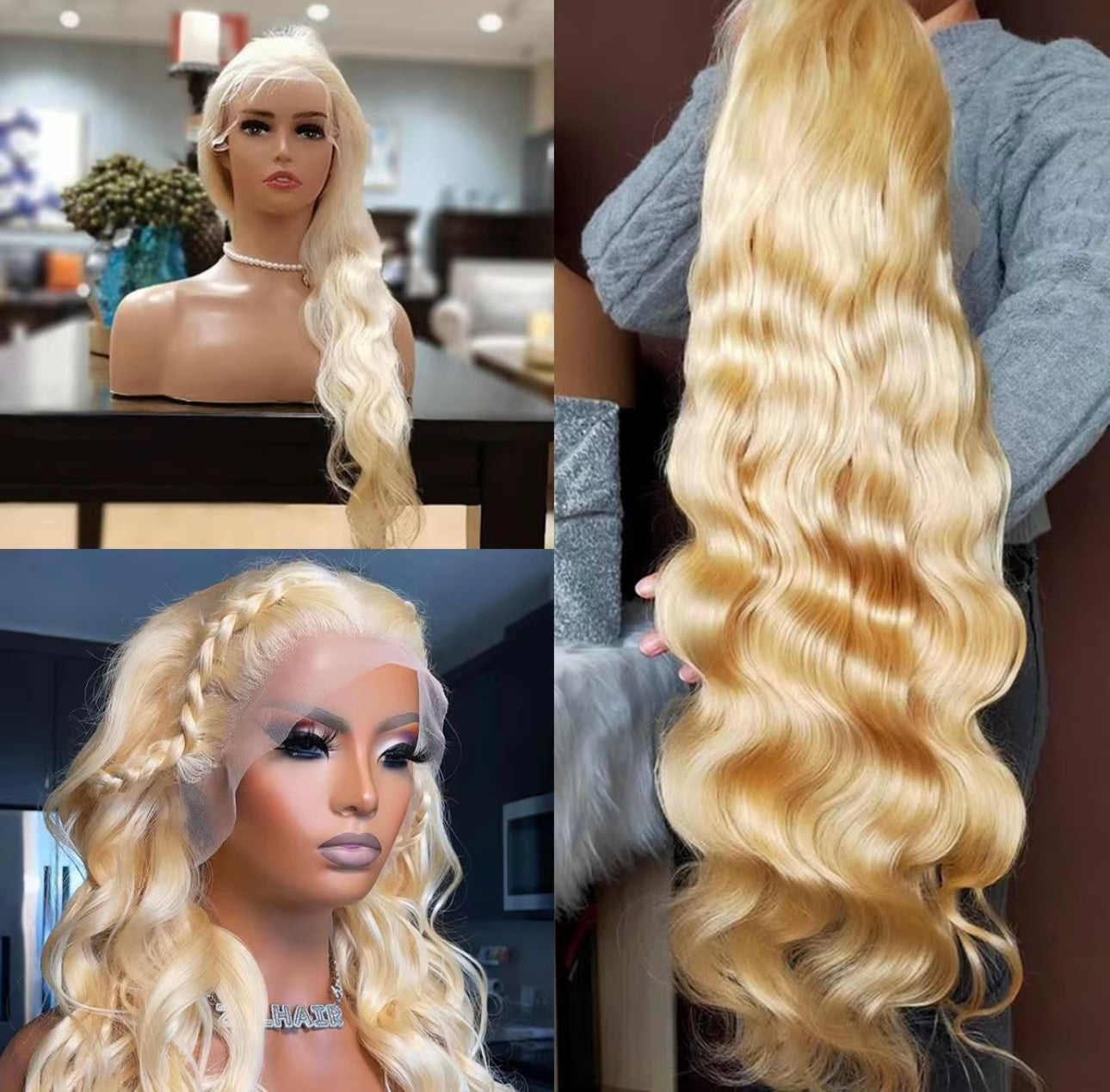 13x4 TRANSPARENT LACE WIG #613 BLONDE